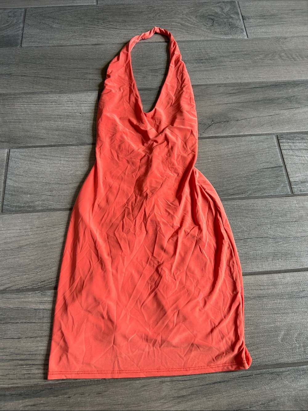 Windsor Coral Halter Mini Dress